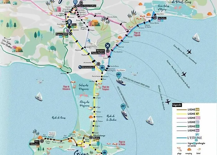 Lejlighed 110 M2 De Terras Vue Mer, Pieds Dans L Eau Pour 6 Pers Maxi Avec Clim Et Wifi Fibre Avec 390 Places De Parking Gratuites A Proximite Hyères